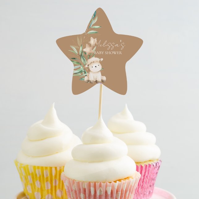 Süßes Lammkraut Cupcake Topper Stern-Aufkleber (Von Creator hochgeladen)