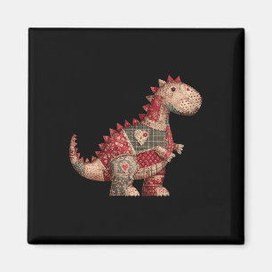 Süßes Land-Dinosaurier-Patchwork-Herzen Valentinst Magnet