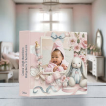 Süßes Landhäschen Florales Baby-Fotoalbum