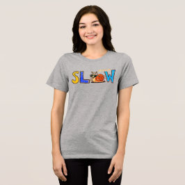 Süßes Langsames Schnecken-Grafik-T-Shirt Tri-Blend Shirt