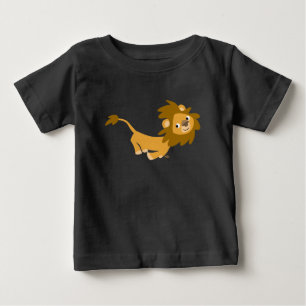 Süßes laufendes Cartoon-Löwen-Baby-T-Shirt Baby T-shirt