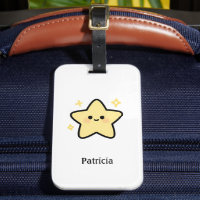 Süßes, launisches, gelbes Kawaii-Stern-Monogramm