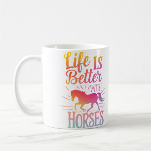 Süßes Leben ist besser mit Pferden Reiten L Kaffeetasse
