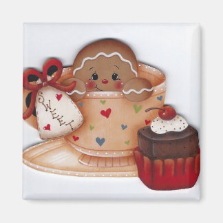 Süßes Lebkuchen in Teacup Magnet