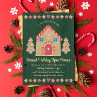 Süßes Lebkuchen-Open-House-Grün-Rustikal-Weihnacht