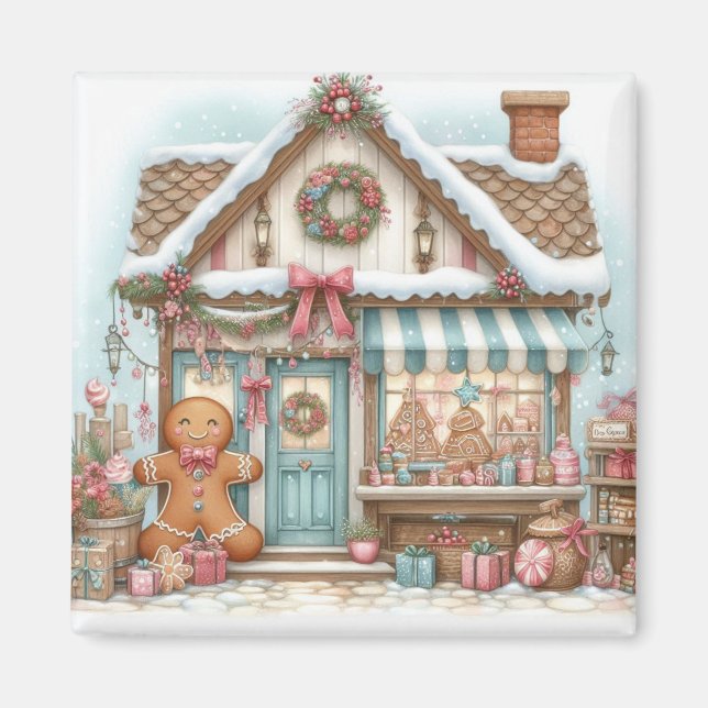Süßes Lebkuchenhäuschen Cottage 2 Magnet (Vorne)