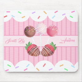 Süßes Leckerei Schokolade Erdbeeren und Kuchen Pop Mousepad