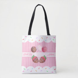 Süßes Leckerei Schokolade Erdbeeren und Kuchen Pop Tasche