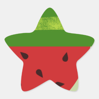 Süßes Leckerei Wassermelonen Stern-Aufkleber