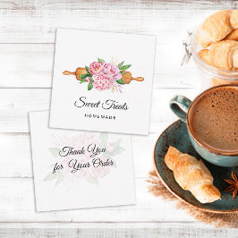Süßes Leckereien Bäckerei Danke Mitteilungskarte