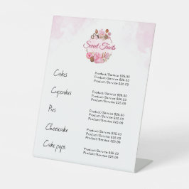 Süßes Leckereien Bäckereipreis Sockelschild