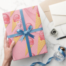 Süßes Leckereien Eiscreme-Kronenverpackungspapier Geschenkpapier