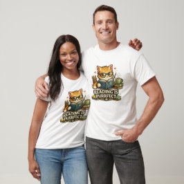Süßes Lese-Katzen-Design T-Shirt