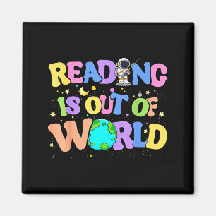 Süßes Lesen ist aus dieser Welt Weltraum-Bücher Magnet