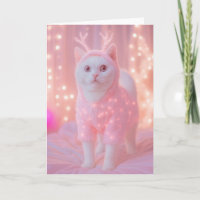 Süßes leuchtendes Rentier-Kitty Winterfantasie