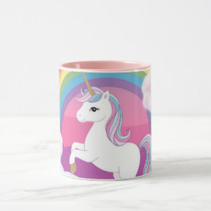 Süßes lila Einhorn in einem Sternenhimmel Tasse