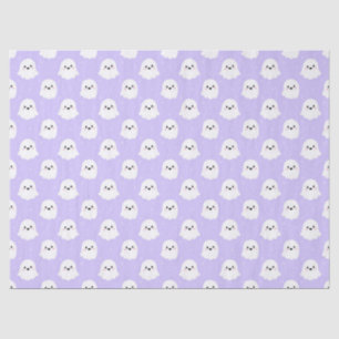 Süßes lila Geister-Muster – Halloween-Design Seidenpapier