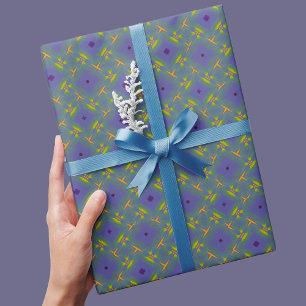 Süßes lila und grünes modernes Geschenk für Mama Geschenkpapier
