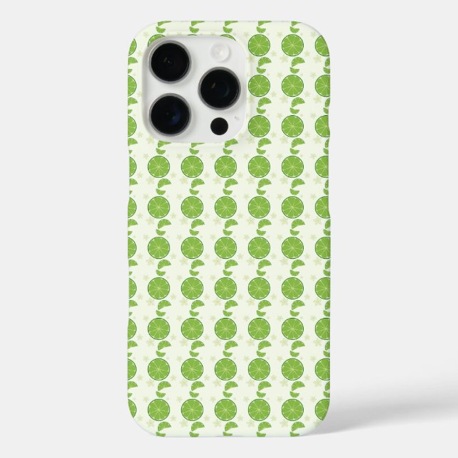 Süßes Limettenmuster iPhone 16 Pro Hülle (Rückseite)