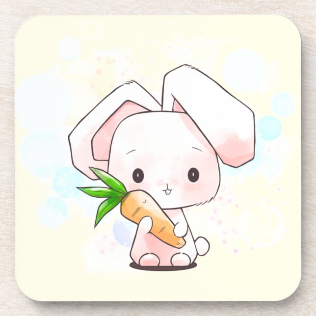 Süßes Little Bunny Getränkeuntersetzer (Vorderseite)