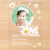 Süßes Little Miss ONEderful Gänseblümchen Foto Geb