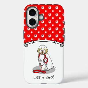 Süßes Los geht's! Spaziergang Clumber Spaniel Hund iPhone 16 Hülle