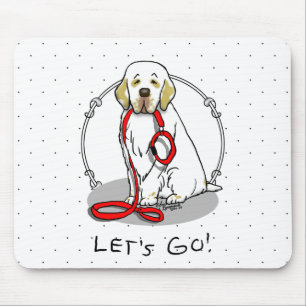 Süßes Los geht's! Spaziergang Clumber Spaniel Hund Mousepad