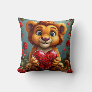 🦁❤️ Süßes Löwenliebe-Cozy-Decor-Geschenk ✨ Kissen