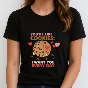 Süßes, lustiges, Kawaii-romantisches Cookie-Paar-G T-Shirt