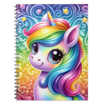 Süßes, lustiges Regenbogen-Einhorn-Notizbuch