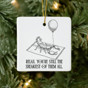 Süßes lustiges Skorpion-Geschenk Zodiac Geschenk Keramikornament