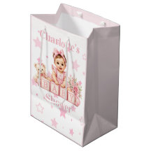 Süßes Mädchen Block Baby Shower