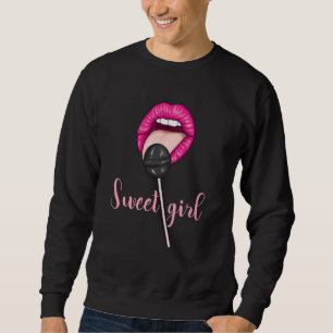 Süßes Mädchen Candy Lutscher Retro Nostalgie Y2000 Sweatshirt