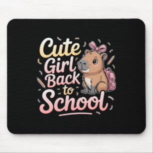 Süßes Mädchen Ck Zurück zur Schule Capyra Erster S Mousepad