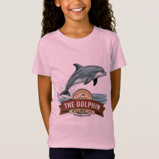 Süßes Mädchen-Delfin-Sterne-Grafik-T-Shirt T-Shirt
