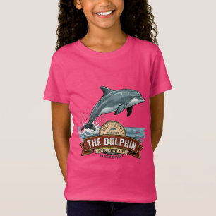Süßes Mädchen-Delfin-Sterne-Grafik-T-Shirt T-Shirt
