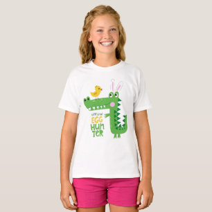 Süßes Mädchen-Dinosaurier-Ei-Jäger-T-Shirt T-Shirt