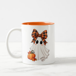     Süßes Mädchen-Geist Halloween-Tasse  Whimsical Zweifarbige Tasse