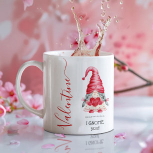 Süßes Mädchen GNOME zum Valentinstag Kaffeetasse