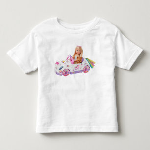 Süßes Mädchen im rosa Cabrio – Abenteuer für Klein Kleinkind T-shirt