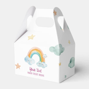 Süßes Mädchen Lila Wasserfarbe Regenbogen Baby Geb Geschenkschachtel