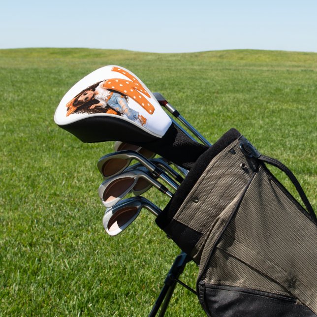 Süßes Mädchen mit Buchstabe M Wurfdecke Golf Headcover (In SItu)