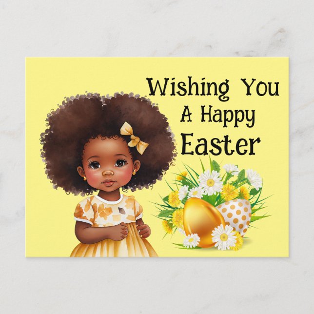 Süßes Mädchen Ostern  Postkarte (Vorderseite)