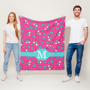 Süßes Mädchen Regenbogen Herzen & Edelsteine Muste Fleecedecke