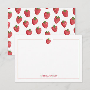 Süßes Mädchen Rosa Erdbeere Personalisierte Notizk