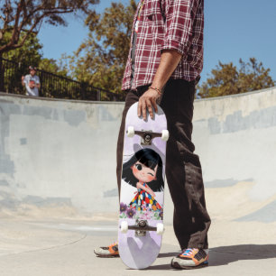 süßes Mädchen Skateboard