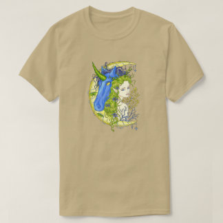 Süßes Mädchen und Einhorn zeichnend T-Shirt