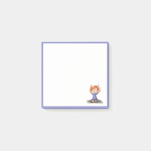 Süßes Mädchen Yoga-Meditations-Schreibwaren Post-it Klebezettel