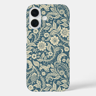 Süßes Mädchenhaftes Florales Art Nouveau Design iPhone 16 Hülle