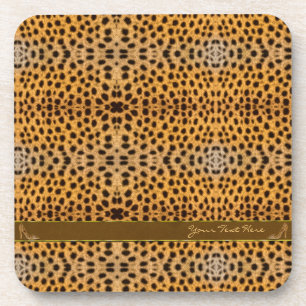 Süßes, Mädchenhaftes Gepard-Muster Tierprint & Sti Getränkeuntersetzer
